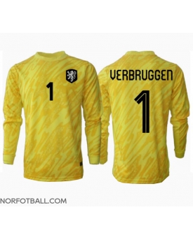 Billige Fotballdrakt Nederland Bart Verbruggen #1 Keeper Replika Bortedrakt EM 2024 Langermet